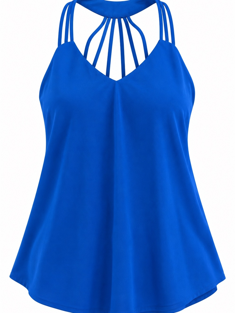 Women's Royal Blue Strappy Halter Tank Top